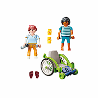 Wheelchair with Nurse & Patient